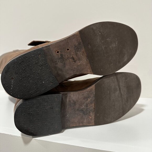 Cole Haan Nike Air Women’s Brown Leather Riding Boots Size 8 - Picture 9 of 11